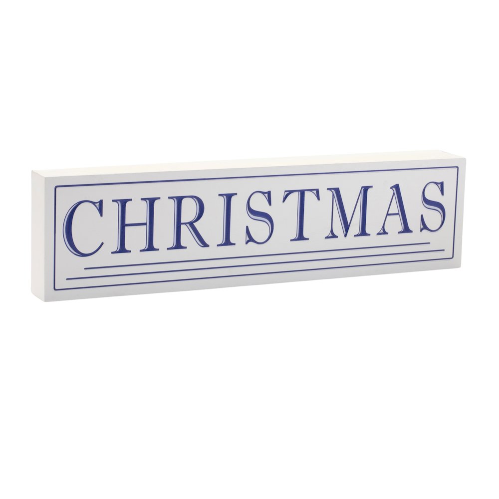 Wood Christmas Sentiment Sign 19.5"L. Picture 1