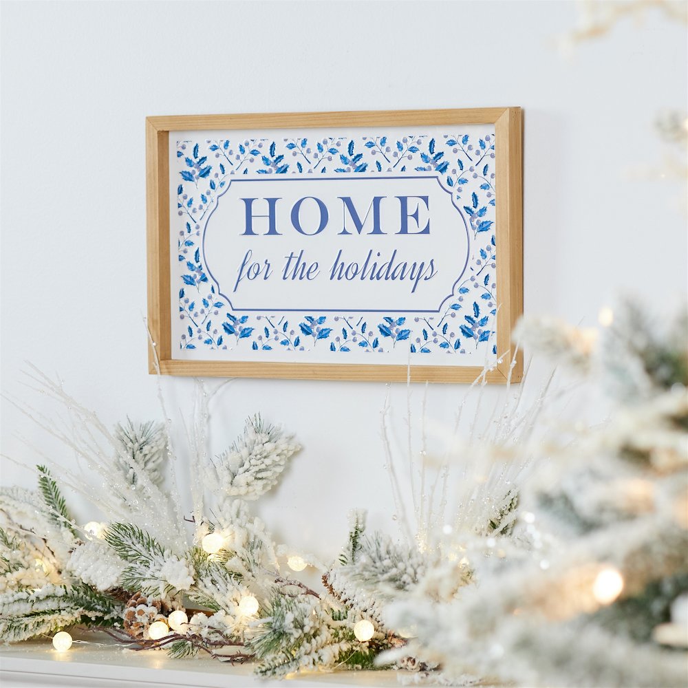 Framed Home for the Holidays Sign 15.5"L. Picture 2