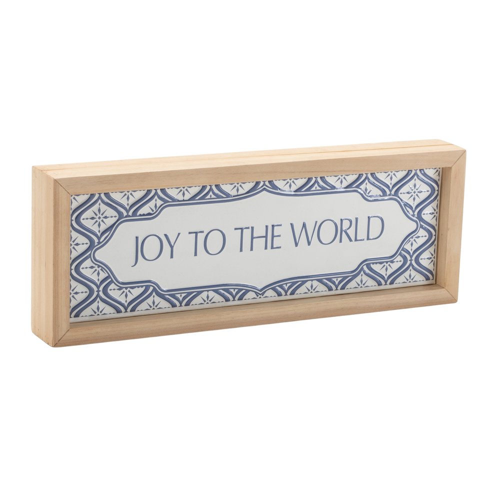 Framed Joy to the World Sign 12"L. Picture 1