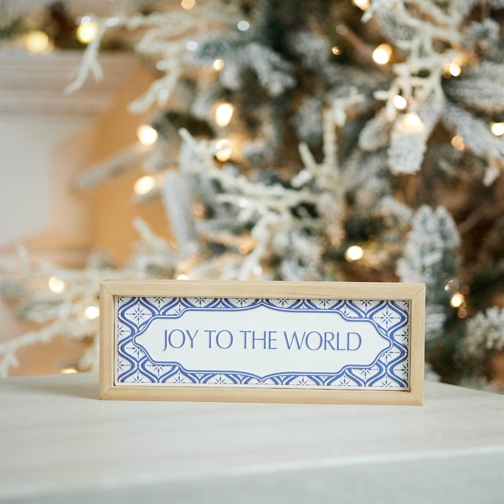 Framed Joy to the World Sign 12"L. Picture 2