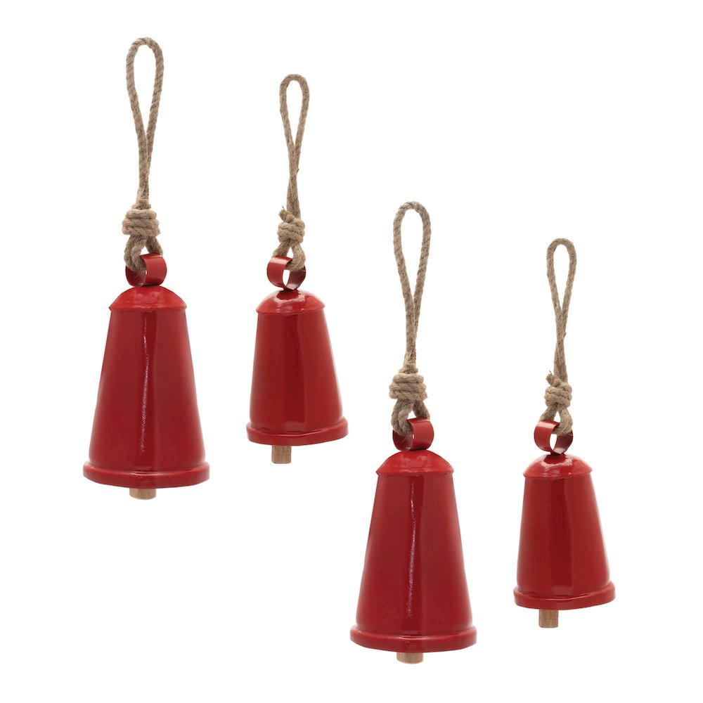 Rustic Metal Bell Ornament (Set of 4). Picture 4