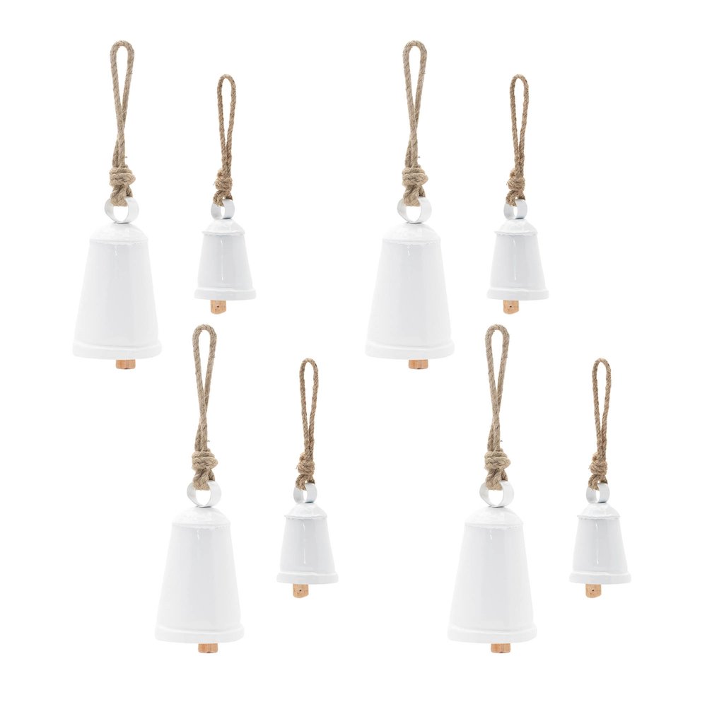 Rustic Metal Bell Ornament (Set of 8). Picture 4