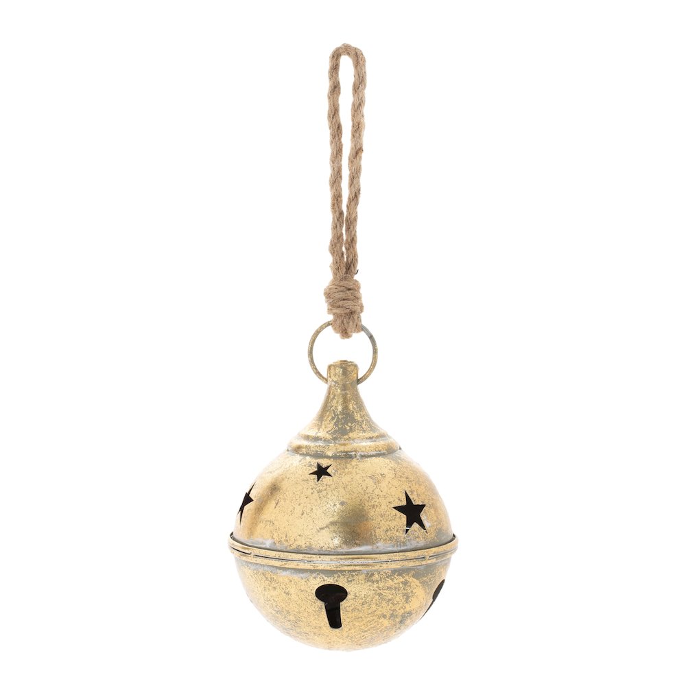 Distressed Metal Bell Ornament (Set of 4). Picture 1
