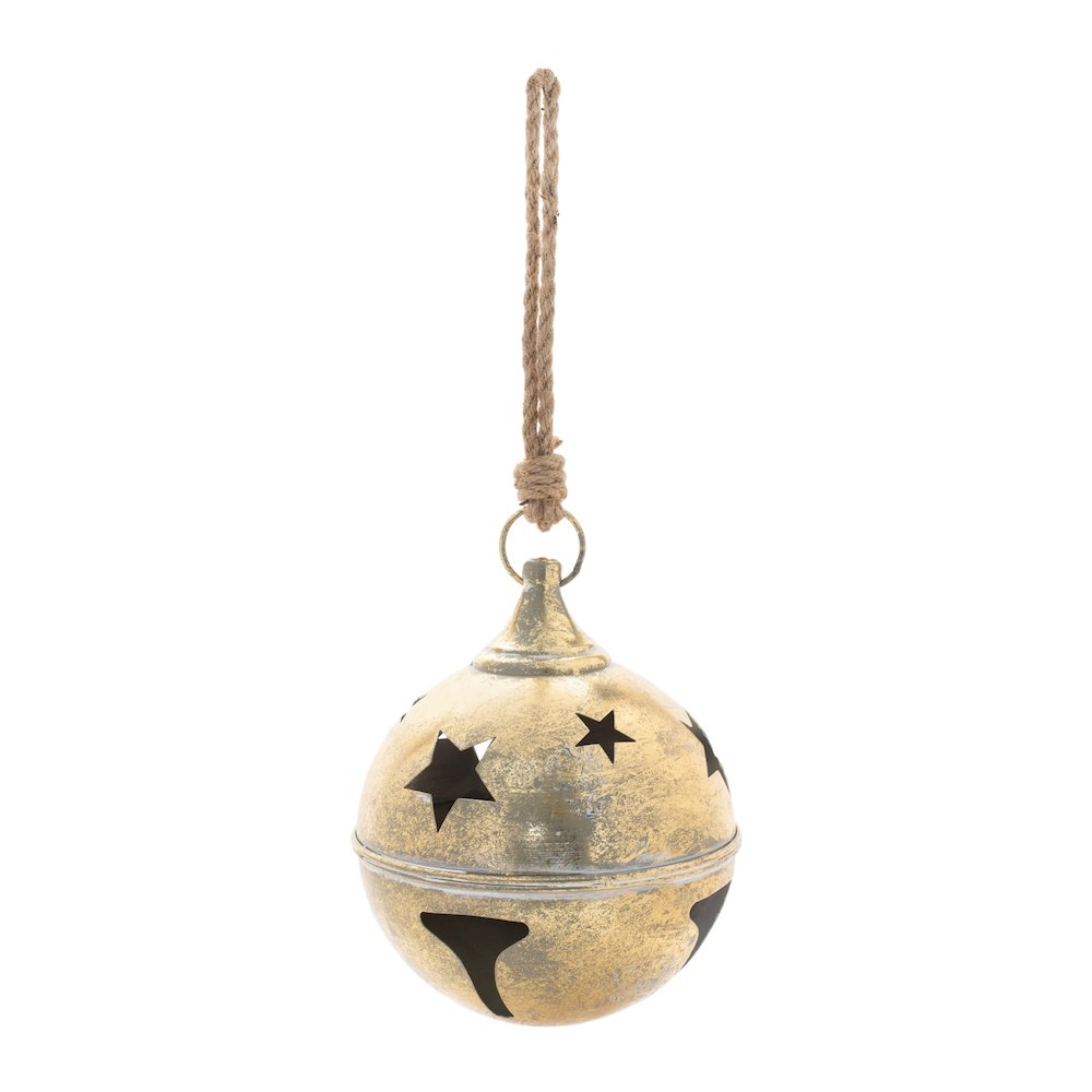 Distressed Metal Bell Ornament (Set of 2). Picture 1