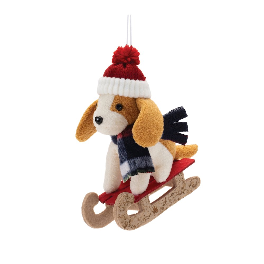 Plush Ski and Sled Dog Ornament (Set of 6). Picture 5