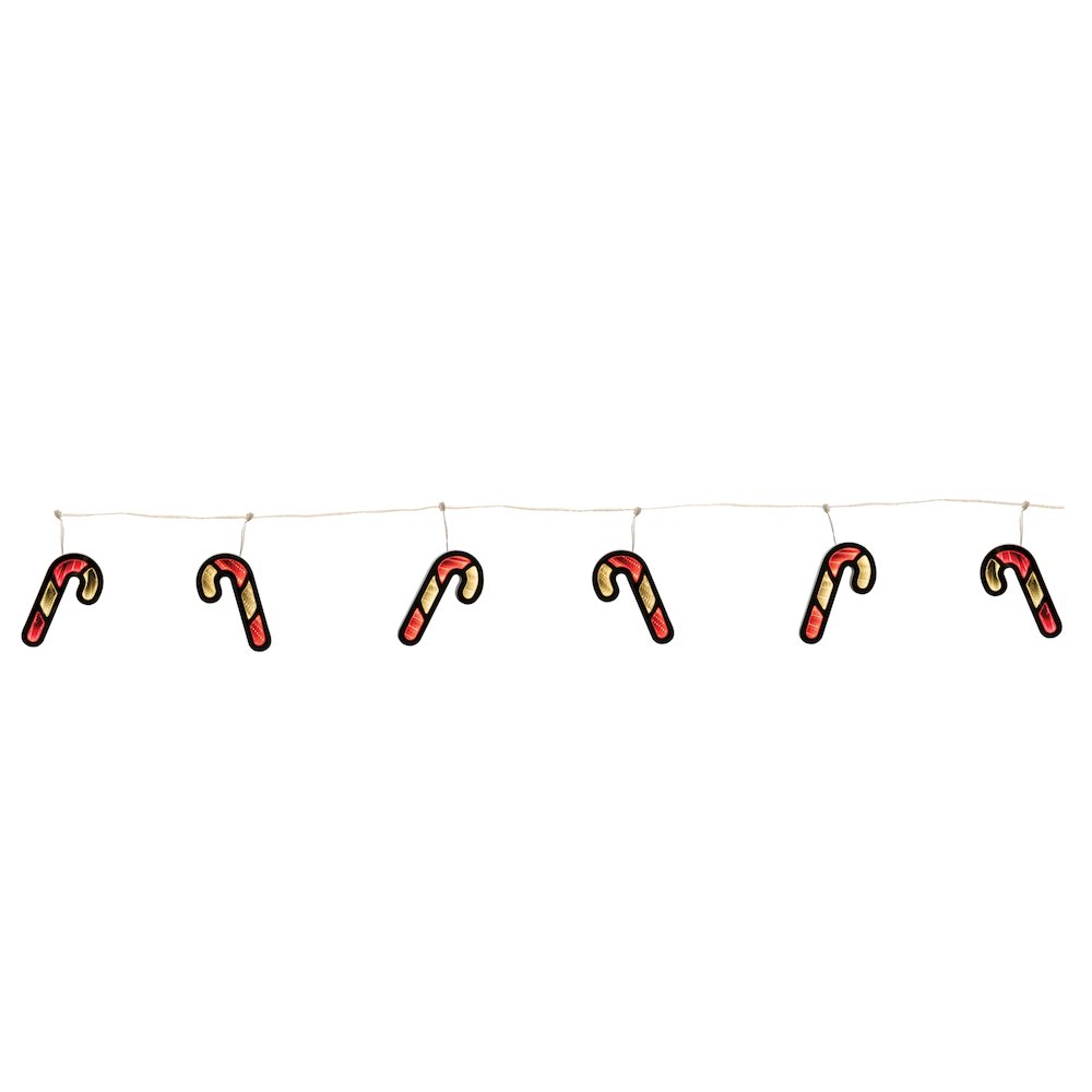 Candy Cane Ekkolight Garland 68"L. Picture 1