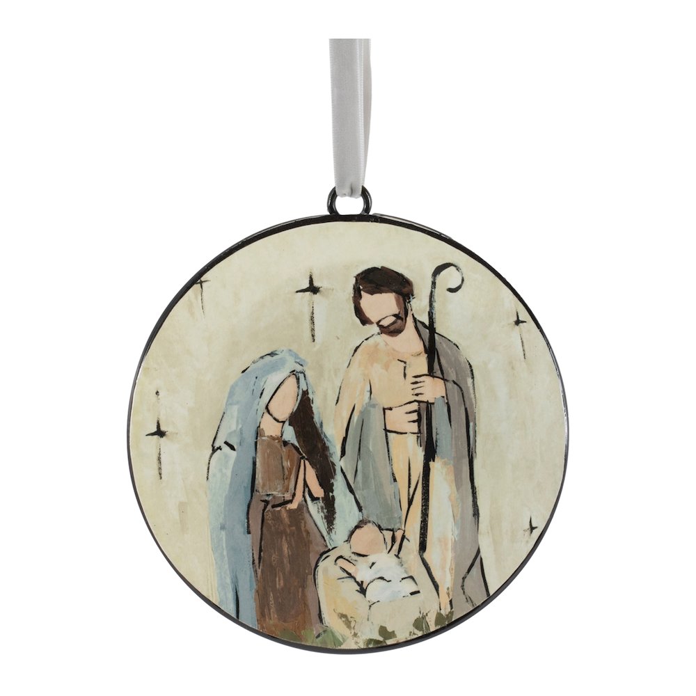 Holy Family Disc Ornament (Set of 12). Picture 1