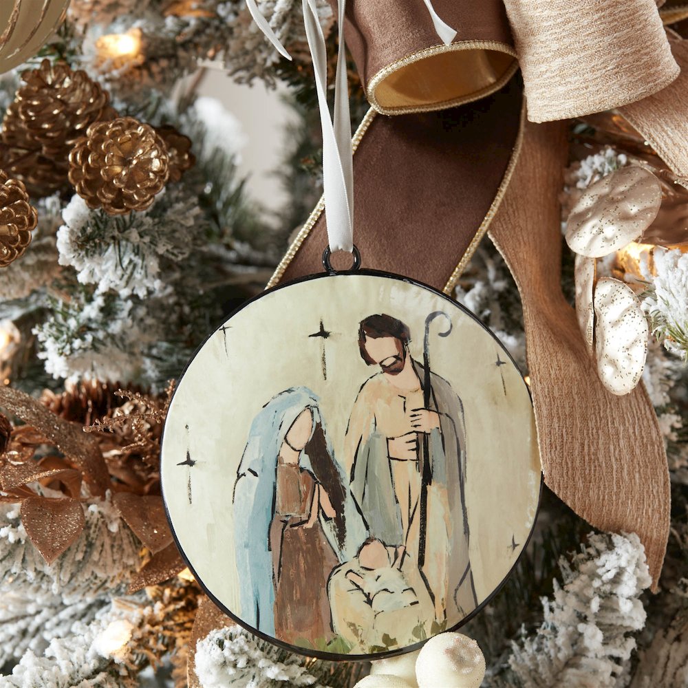 Holy Family Disc Ornament (Set of 12). Picture 2