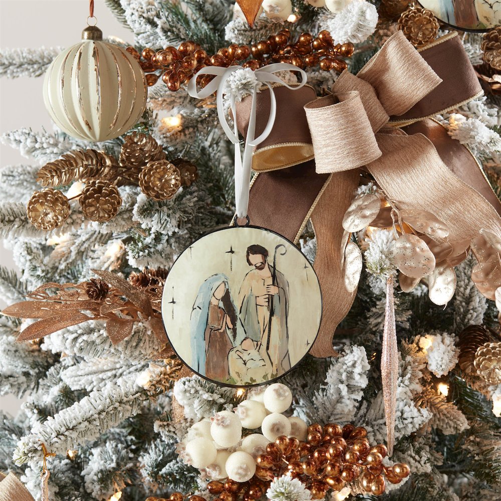 Holy Family Disc Ornament (Set of 12). Picture 5