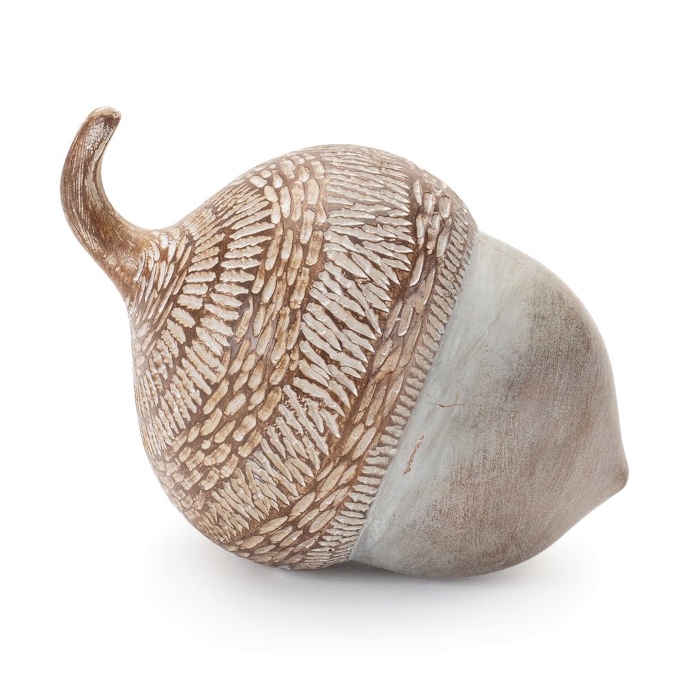 White Washed Etched Acorn (Set of 6). Picture 3