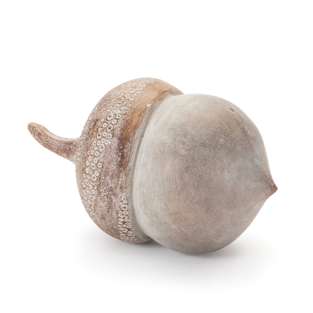 White Washed Etched Acorn (Set of 6). Picture 5