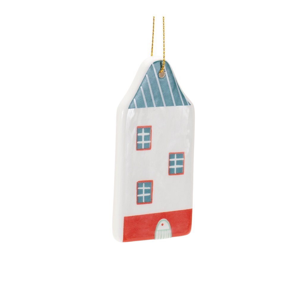 Ceramic Winter House Ornament (Set of 12). Picture 3