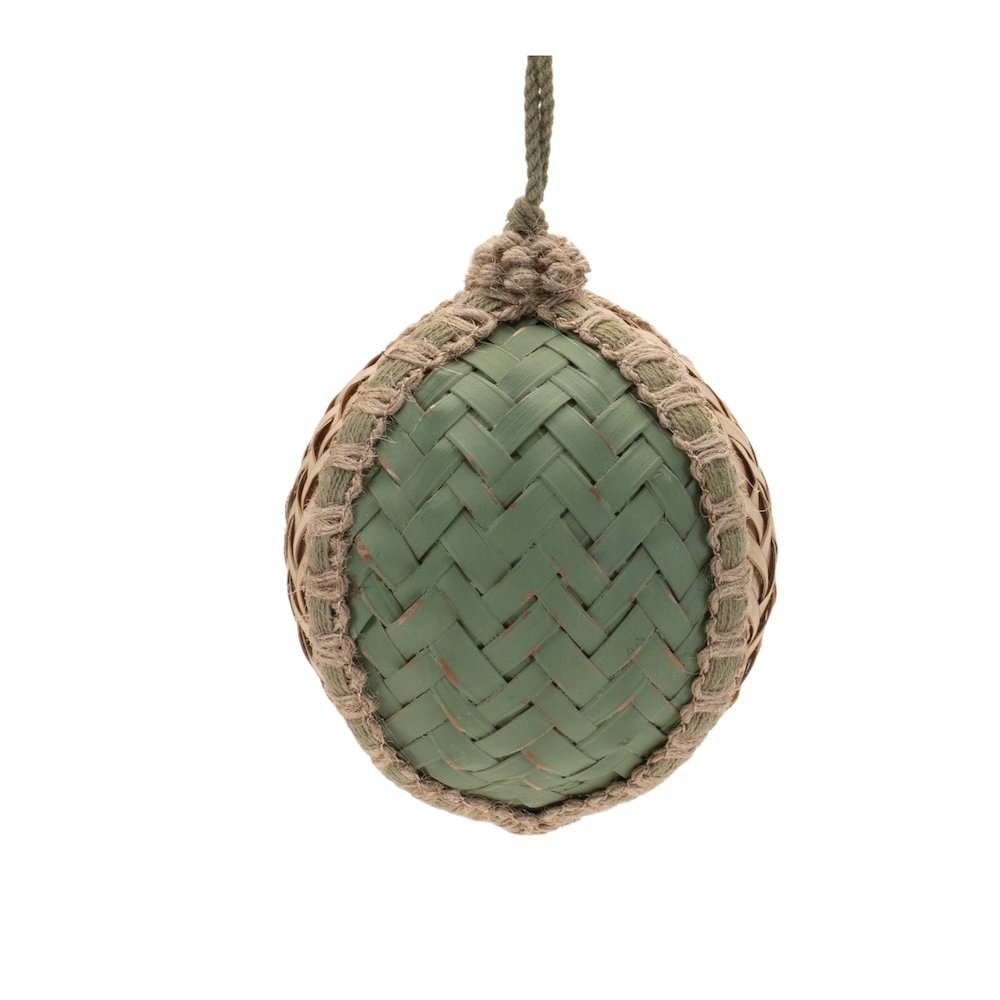 Woven Bamboo Ball Ornament (Set of 4). Picture 4