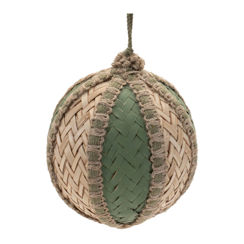 Woven Bamboo Ball Ornament (Set of 4). Picture 5