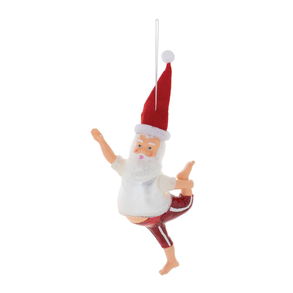 Santa Yoga Ornament – Set of 6. Picture 1