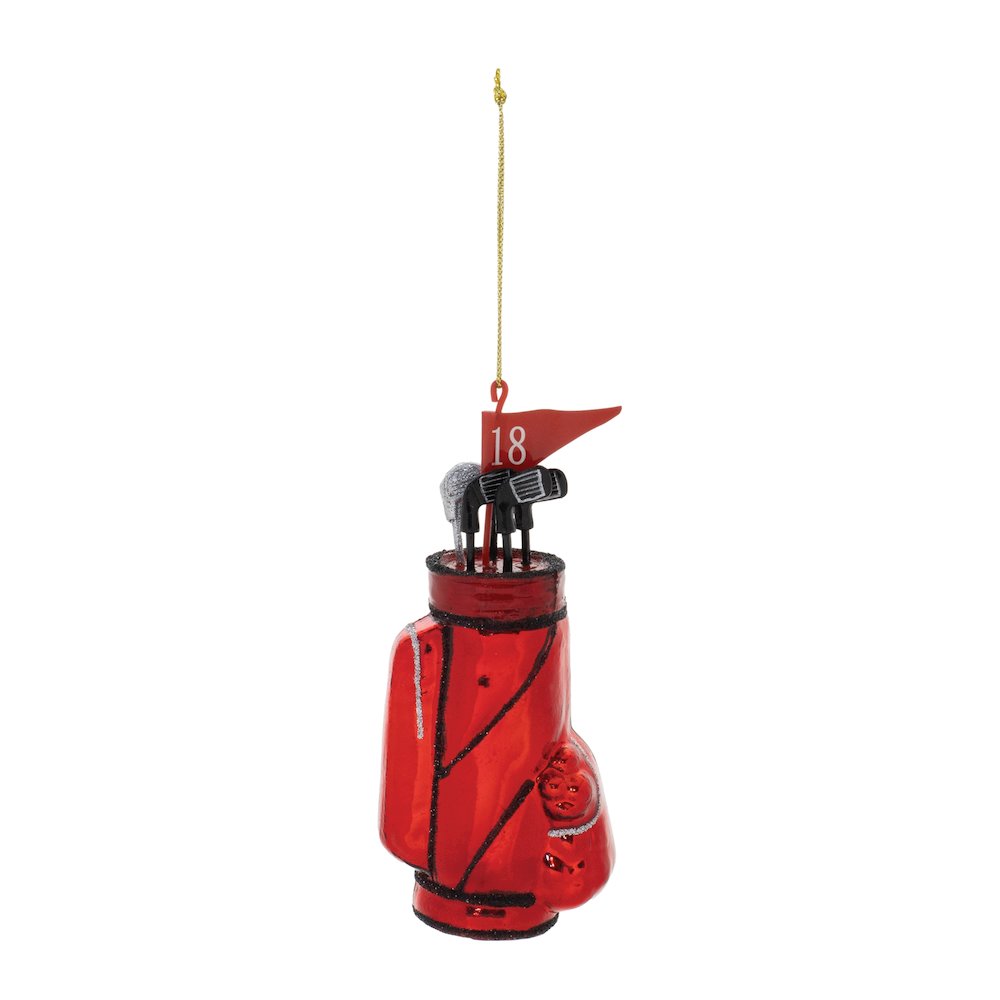 Glass Golf Bag Ornament (Set of 12). Picture 3