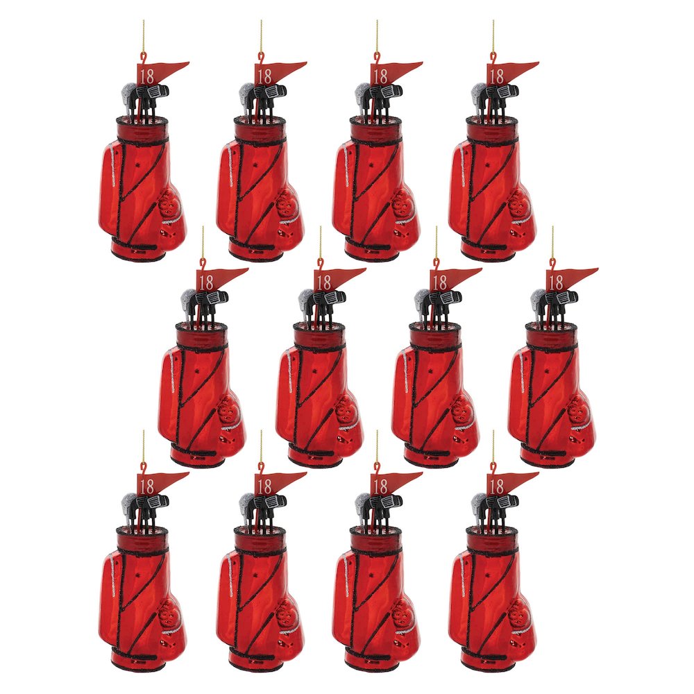 Glass Golf Bag Ornament (Set of 12). Picture 5