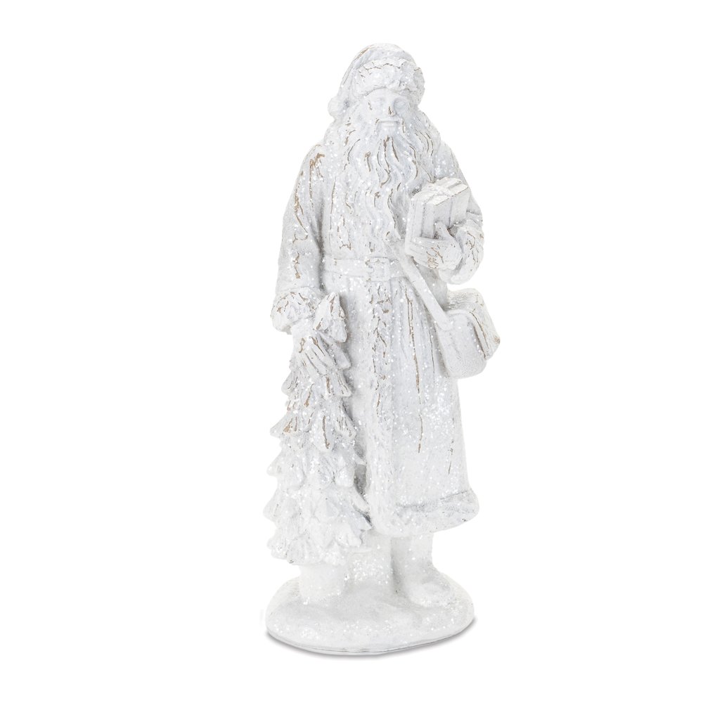 Glittered Santa Figurine (Set of 2). Picture 1