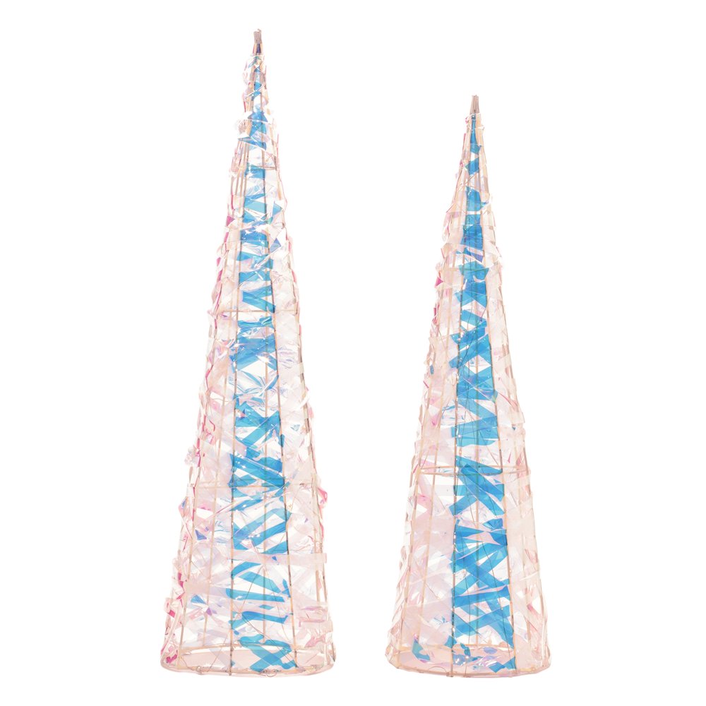 Iridescent LED Tree (Set of 2). Picture 1