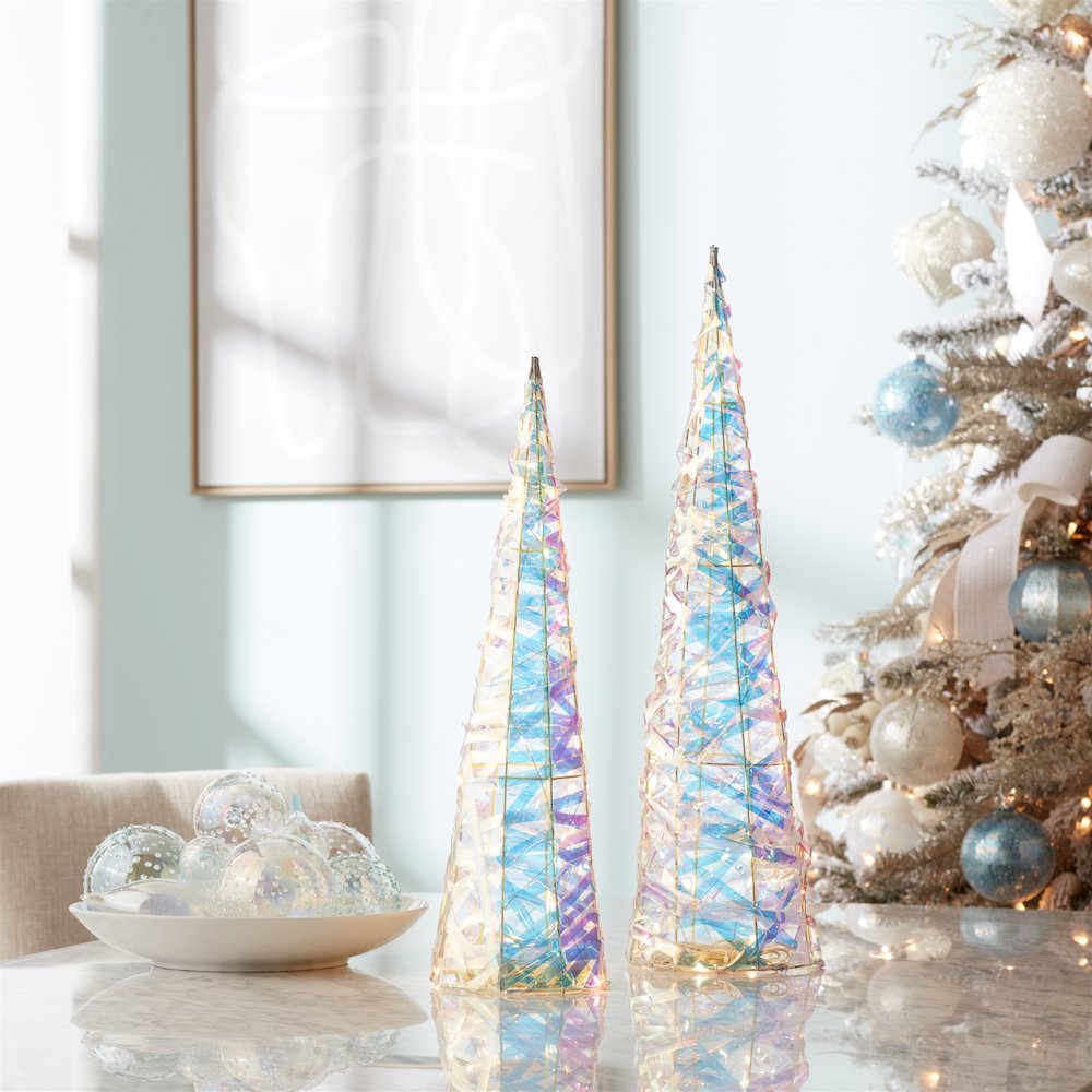 Iridescent LED Tree (Set of 2). Picture 3