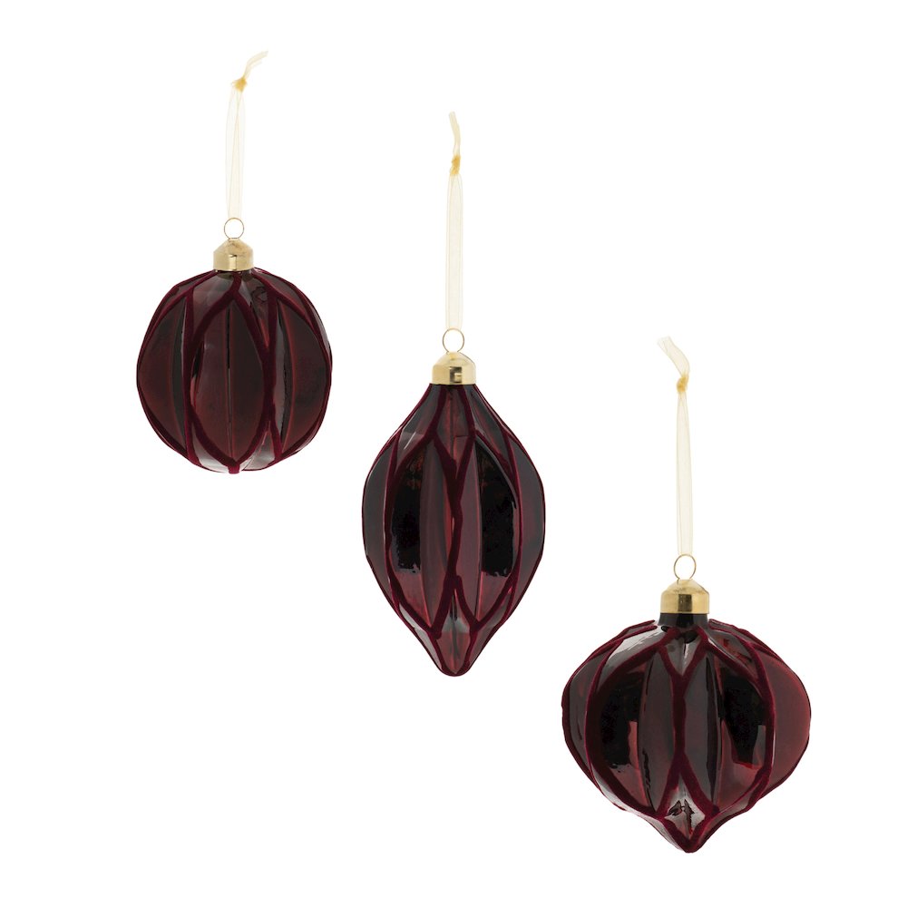 Velvet Glass Ornament (Set of 6). Picture 1