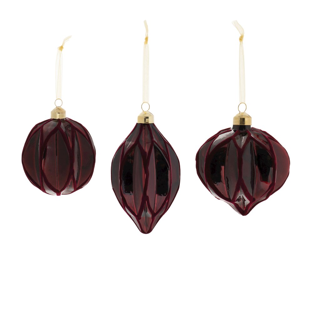 Velvet Glass Ornament (Set of 6). Picture 2