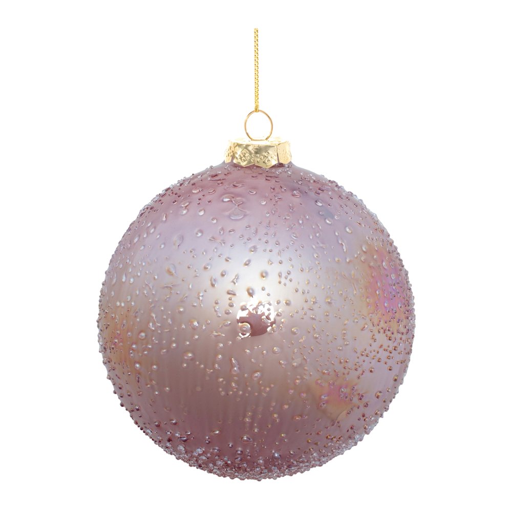 Iridescent Beaded Glass Ornament (Set of 4). Picture 3