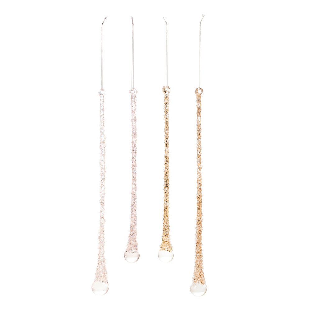 Glitter Drop Ornaments – Set of 24. Picture 3
