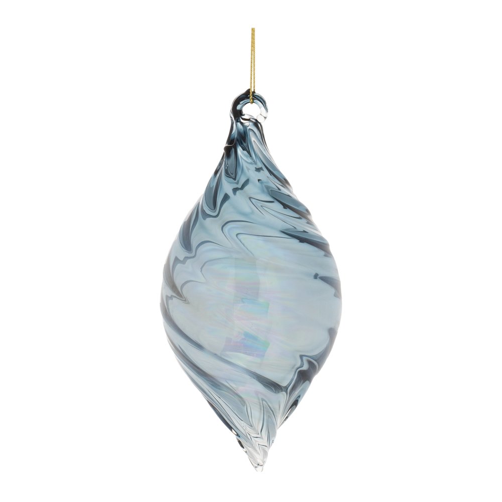 Iridescent Swirl Glass Ornament (Set of 12). Picture 6
