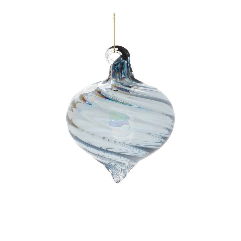 Iridescent Swirl Glass Ornament (Set of 12). Picture 7