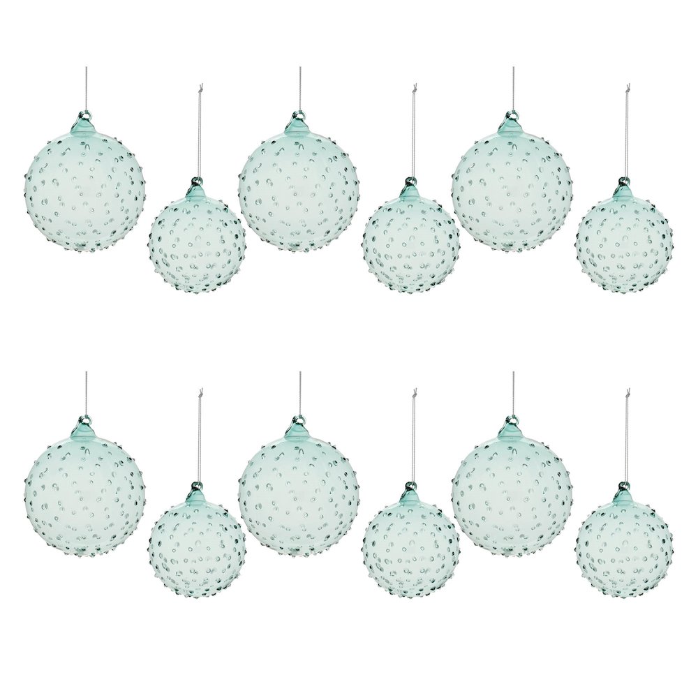 Hobnail Glass Ball Ornament (Set of 12). Picture 5
