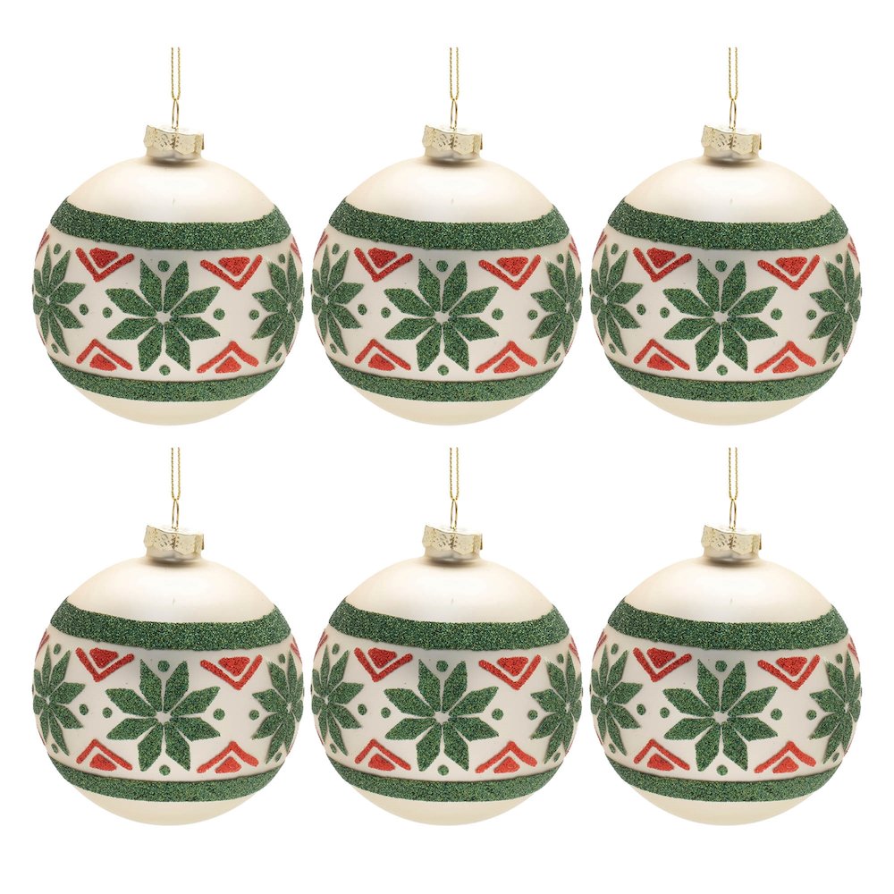 Nordic Glass Ball Ornament (Set of 6). Picture 3