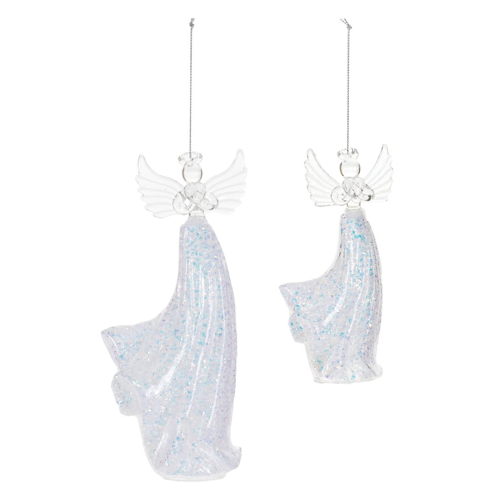 Iridescent Glass Angel Ornament (Set of 6). Picture 2