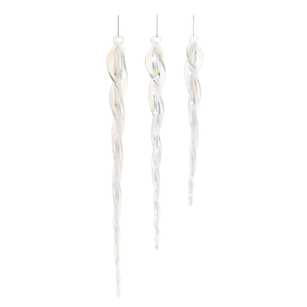 Glass Icicle Ornament (Set of 18). Picture 1