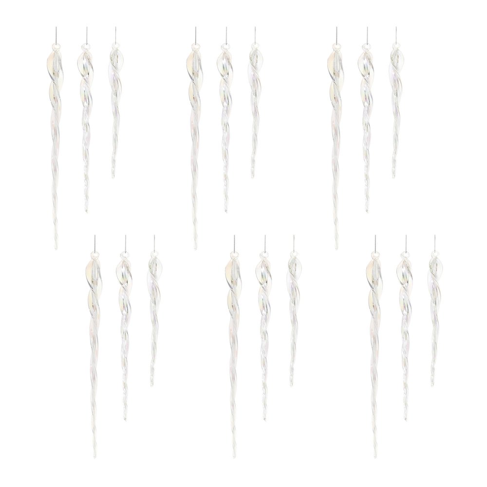 Glass Icicle Ornament (Set of 18). Picture 3