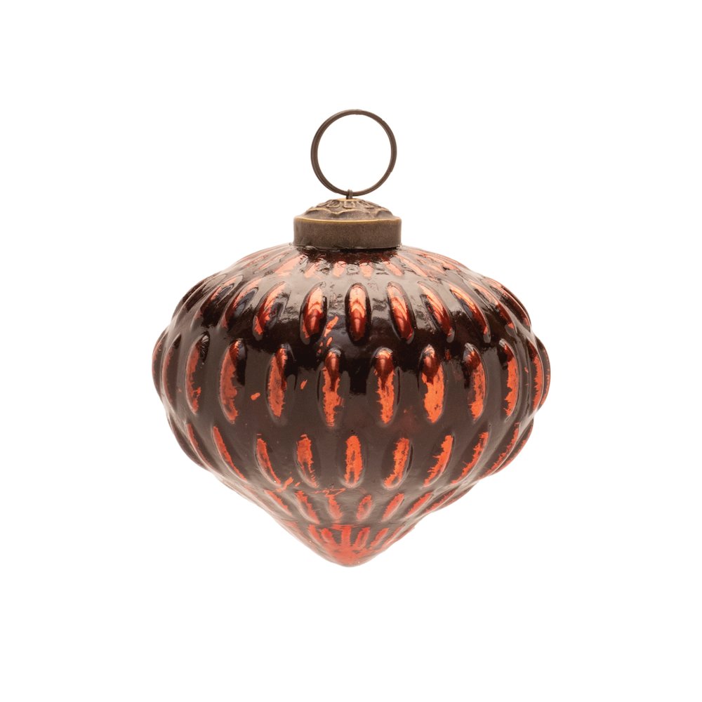 Textured Glass Tree and Onion Ornament (Set of 6). Picture 3