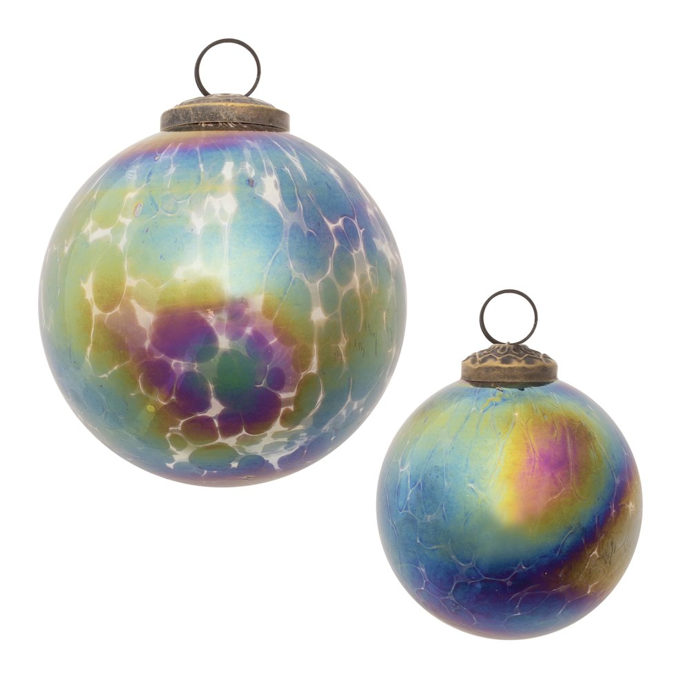 Iridescent Glass Ball Ornament (Set of 12). Picture 1