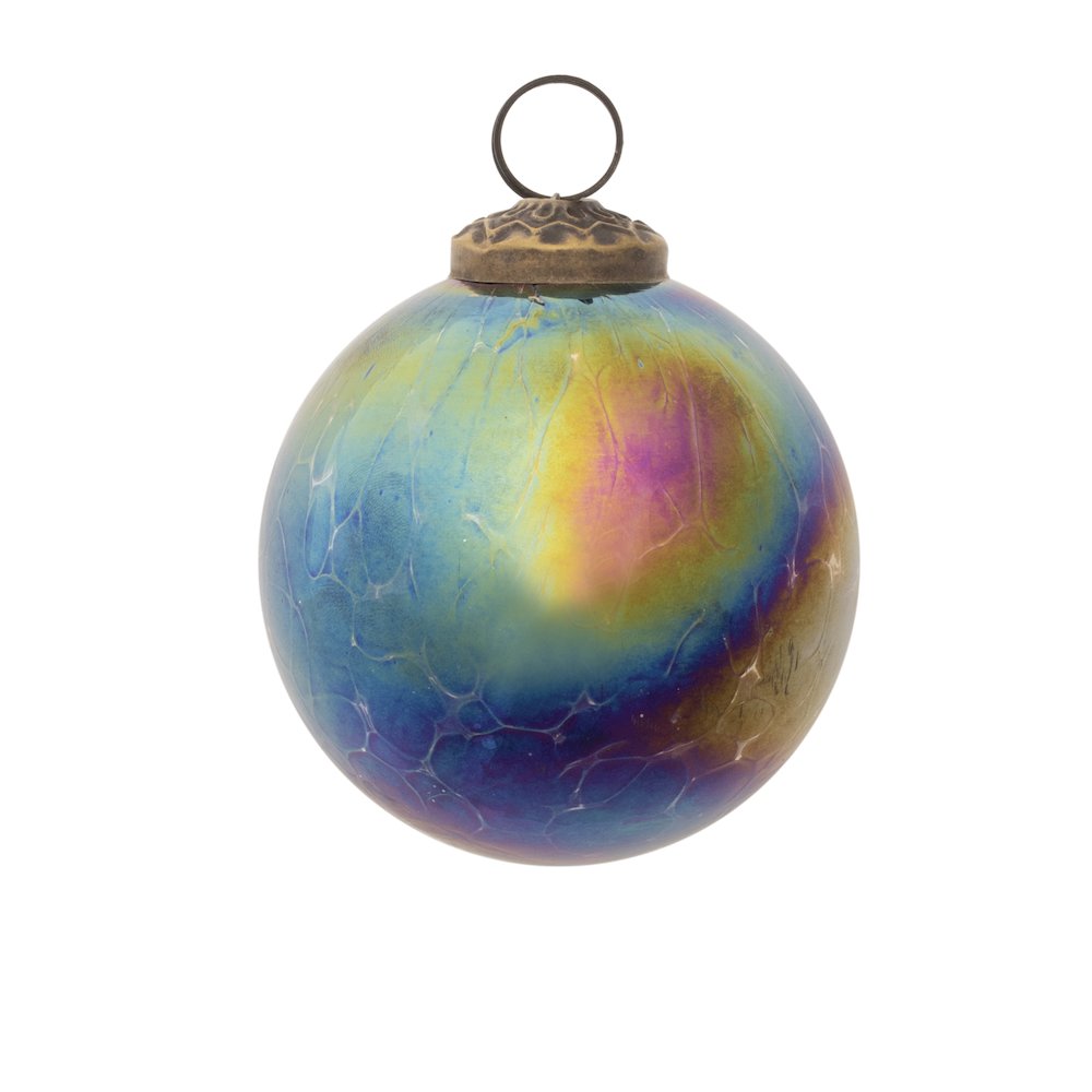 Iridescent Glass Ball Ornament (Set of 12). Picture 3