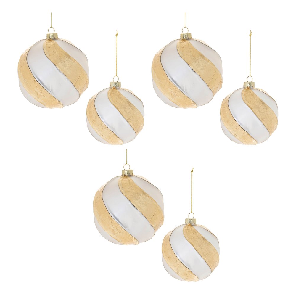 Distressed Glass Ball Ornament (Set of 6). Picture 5