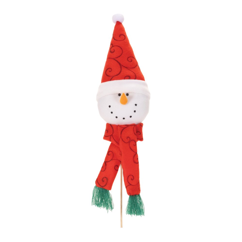 Plush Snowman Head Pick (Set of 6). Picture 1