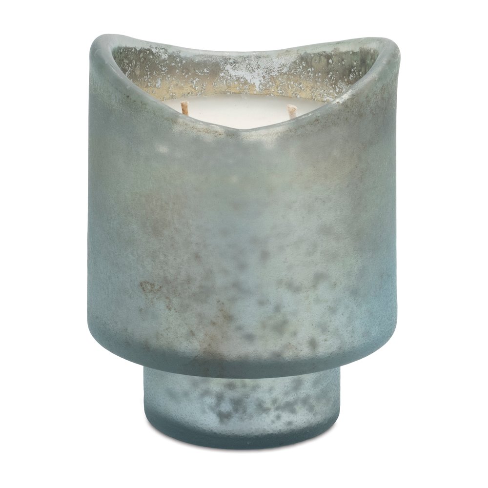 Red Currant Scented Soy Candle with Frosted Glass Holder (Set of 2). Picture 3