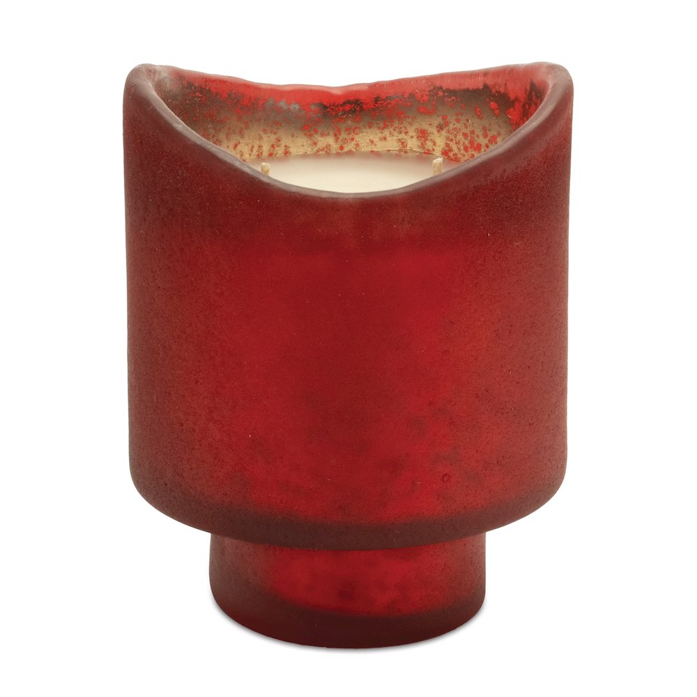 Wassail Scented Soy Candle with Frosted Glass Holder (Set of 2). Picture 3
