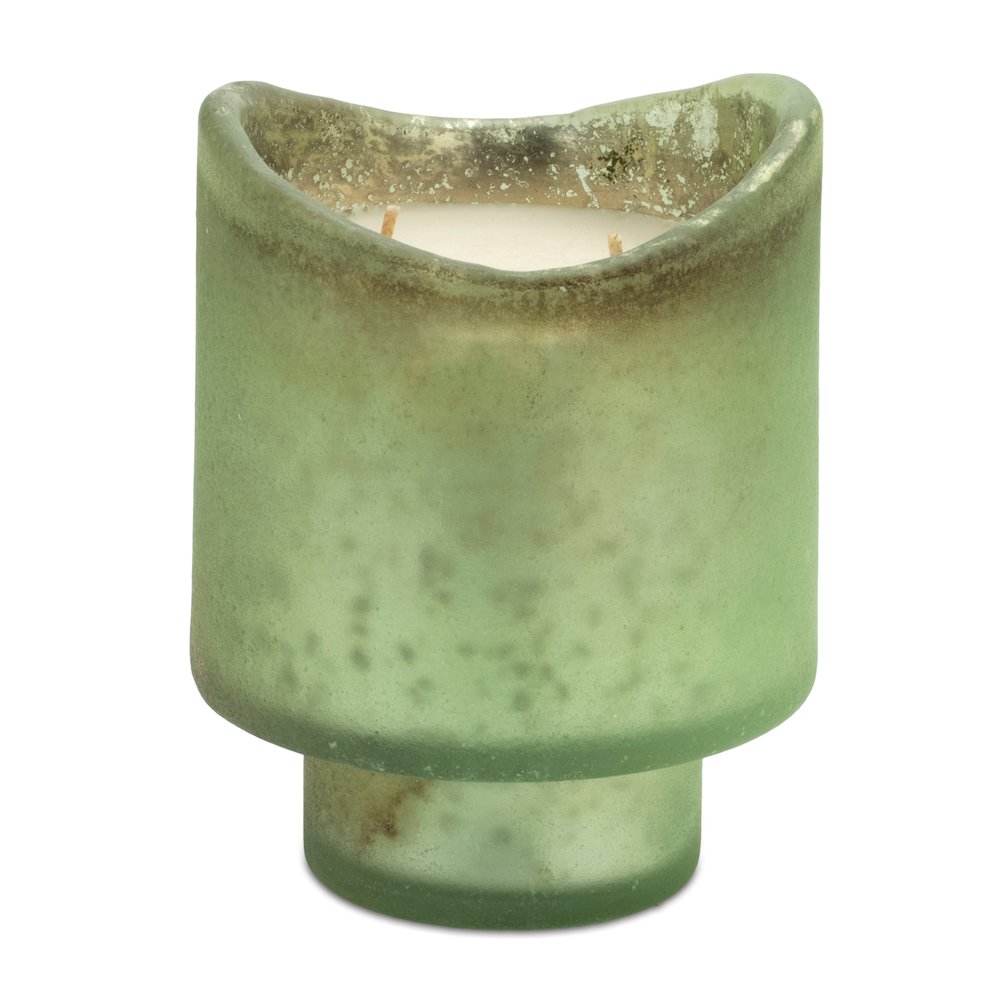 Wassail Scented Soy Candle with Frosted Glass Holder (Set of 2). Picture 4