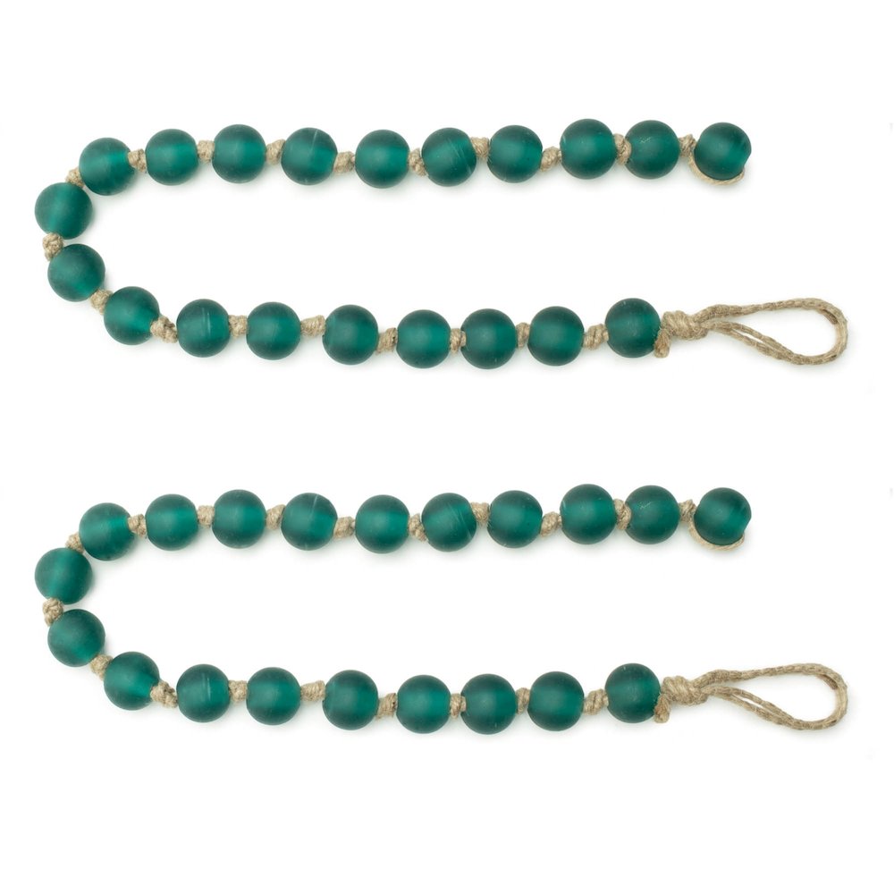 Frosted Glass Bead Garland (Set of 2). Picture 3