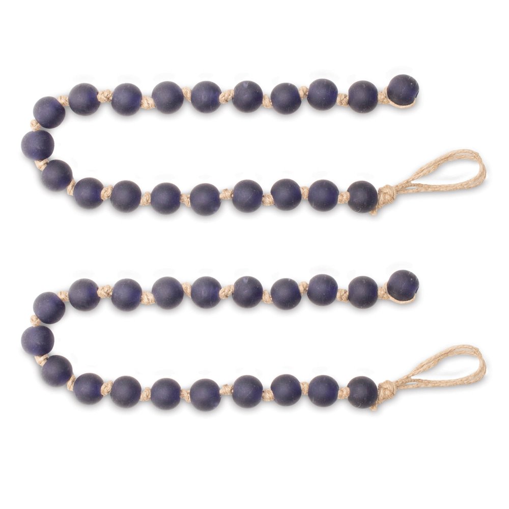 Frosted Glass Bead Garland (Set of 2). Picture 3
