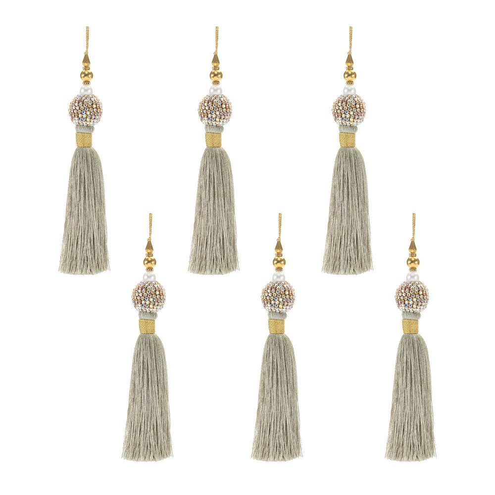 Jeweled Tassel Ornament (Set of 6). Picture 3