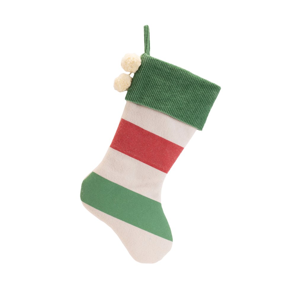 Striped Wool Stocking (Set of 2). Picture 2
