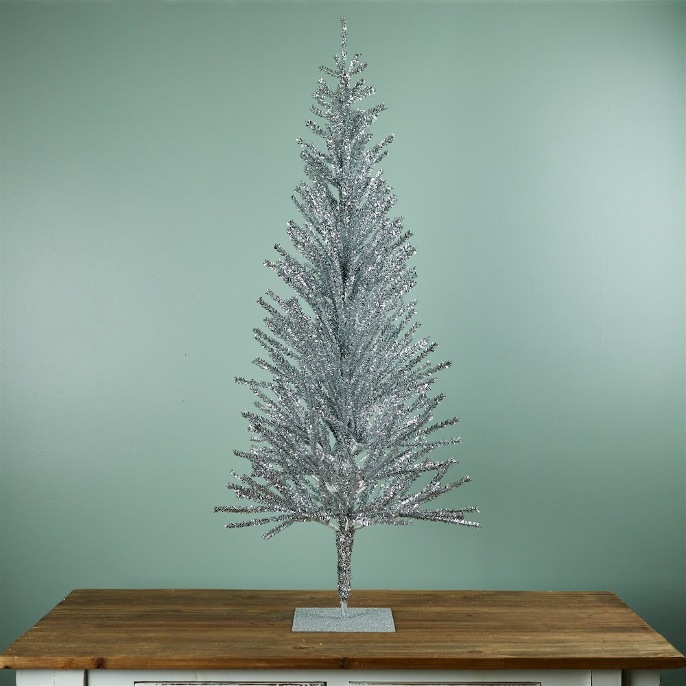 Tinsel Pine Tree 48"H. Picture 2