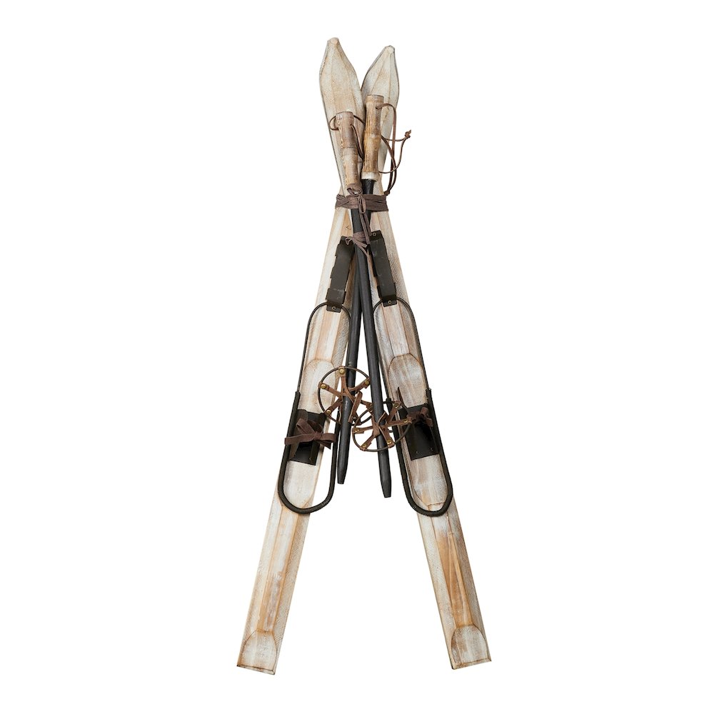 Decorative Pair of Skis and Poles 36"H. Picture 1