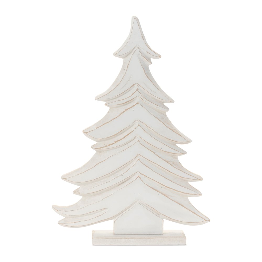 Carved Wood Pine Tree (Set of 2). Picture 2